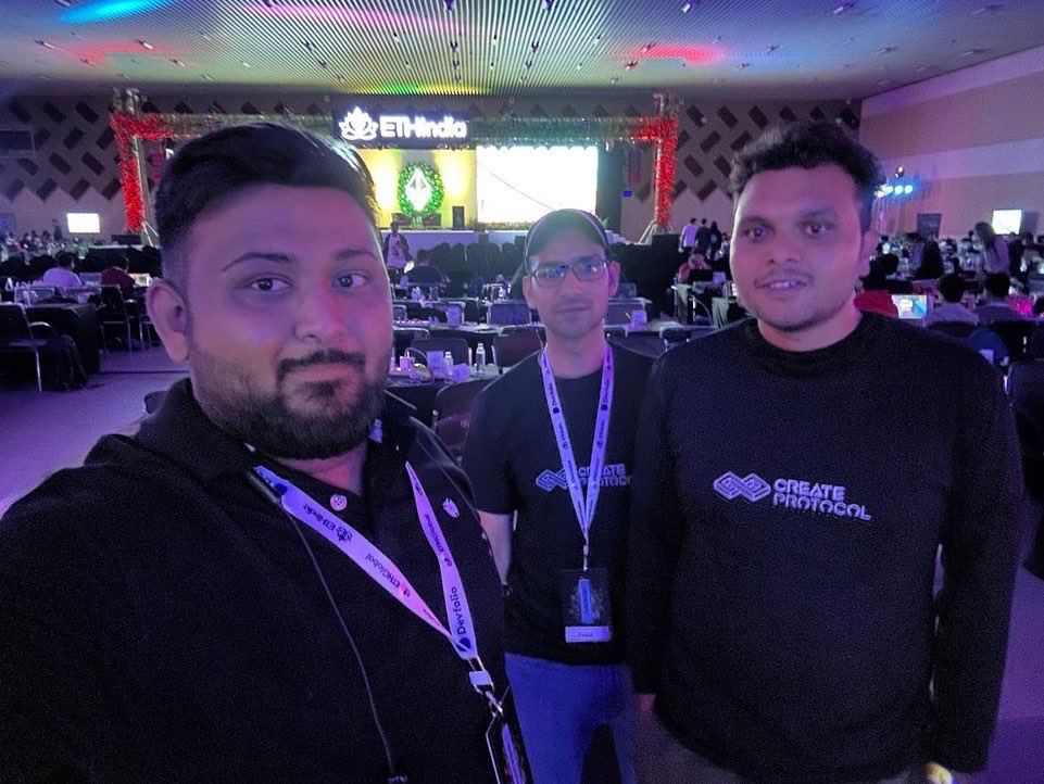 CreateProtocol's tweet image. First visuals coming from Create Protocol team at @ETHIndiaco 💛🔥

To the moon 🚀

Ready to take the #NFT world by storm with #CreatorConsole, a No-Code NFT Platform for simple #NFT Creation for all #creators and #artists 💜