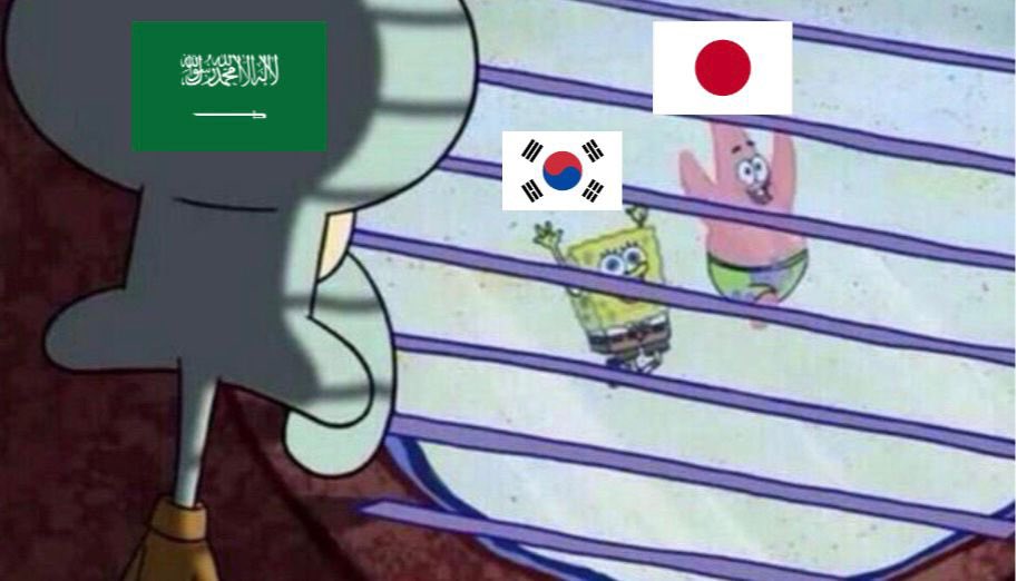 thducci's tweet photo. 🥲🙃 #WorldCup2022 #KSA #Kor #Japan https://t.co/MB1NzMiljP