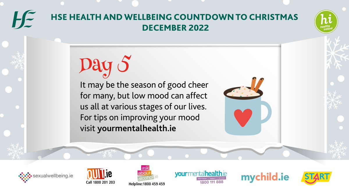 HSE_HR's tweet photo. Day 5 of #StaffHealthCountdown. The new 2022 calendar is now available. It has tips and words of encouragement to help keep you healthy and well at this time of year: https://t.co/jZBHz7UBPW

#KeepWell https://t.co/hc4UszBR2q
