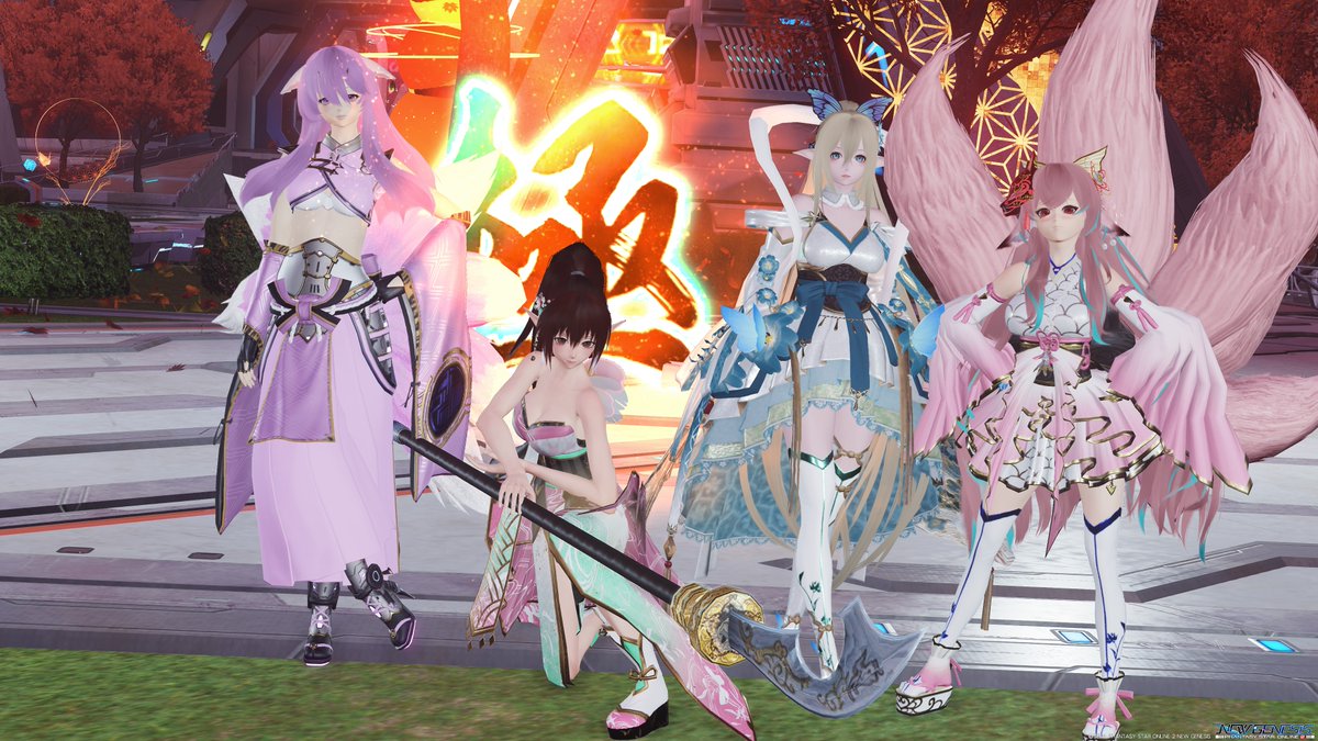 PSO2NGS_Sp8_Rin's tweet photo. さくらさん、ありがとうございます～☆
２枚目は、たまにはかっこよく決めたかったんですけど、逆に浮いてしまいました(+o+)
また、一緒に遊んでください～♪
＃メンテの日じゃないけどssを貼る
＃PSO2NGS https://t.co/njT8iYlvnS