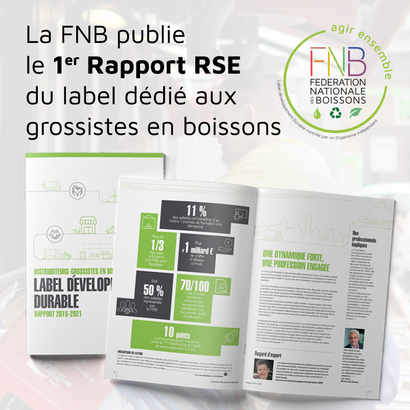 Actualités /
Les distributeurs-grossistes en boissons sont engagés ! 🌱 Découvrez le rapport 2015 - 2021 de notre label Développement Durable :
👉 + lien fnb-info.fr/actualites/rse…