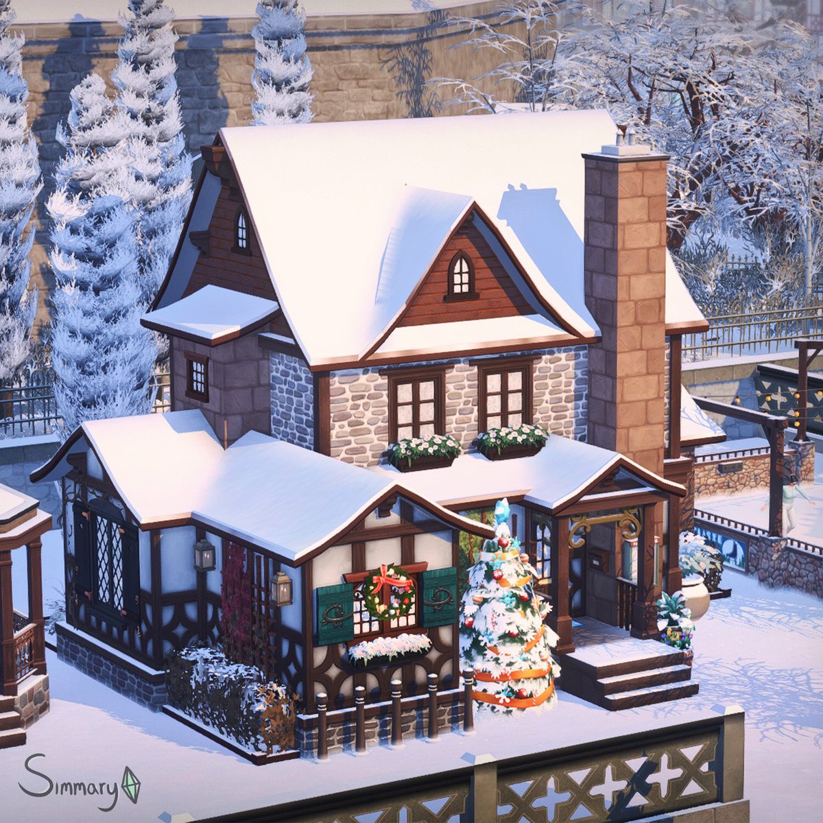 Simmarysims's tweet photo. 🎄Christmas Restaurant🎄
A cozy restaurant in Windenburg, all set up for the Holidays 😊✨
Speedbuild 💜
https://t.co/W8JTPo9oGs
#TheSims4 #ShowUsYourBuilds #EA #Maxis #SimsCreatorsCommunity @SimsCreatorsCom @some_simlish @simsshare @simsfederation #SupMag #sfbuildshow @TheSims https://t.co/eFKD0rjR7s