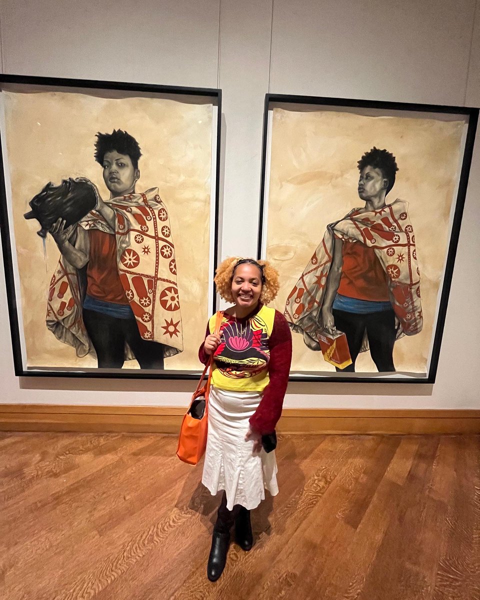 UMassAfroAm's tweet photo. Congratulations to Afro-Am alum Sofia Meadows-Muriel! 

Two potraits of Sofia, "Birth and Rebirth and Rebirth" by Robert Pruitt, are currently on view at The Metropolitan Museum of Art as part of the exhibition, “Hear Me Now: The Black Potters of Old Edgefield, South Carolina" https://t.co/xDFzr1nF0h
