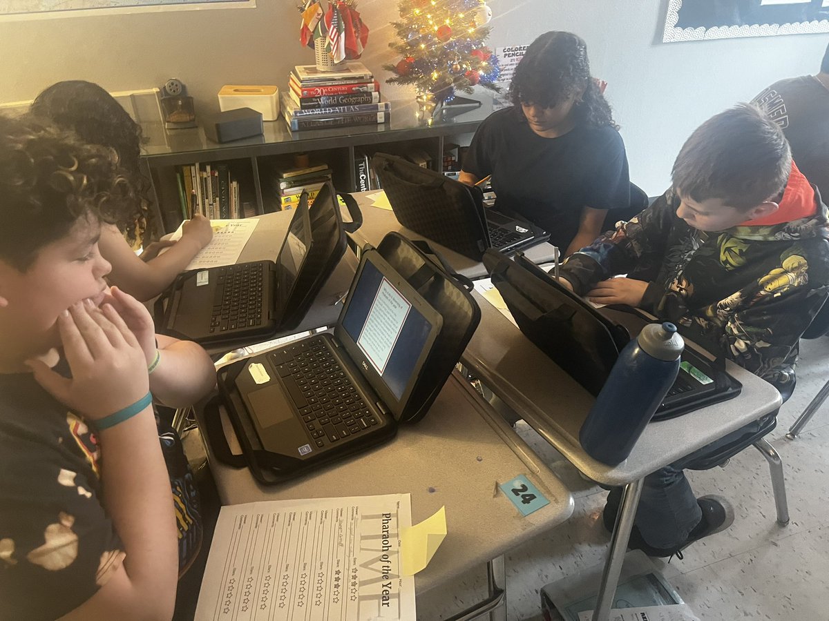 MissReedSS's tweet photo. Reviewing our TIME Magazine Pharaoh of the Year project. Students created a magazine cover and wrote a “story” explaining why their Pharaoh was deserving of POTY! #socialstudies #isd #middleschool @ISDSocStudies https://t.co/ec5StybAIF