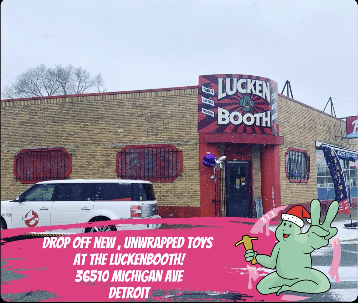 Donate new, unwrapped toys for the kids at The Children's center at The Luckenbooth! #ghostbusterstoydrive #313ghostbusters #detroit #michigan #donate
