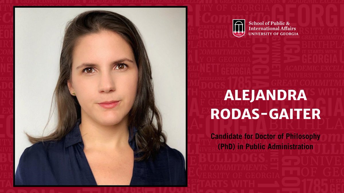 UGA_SPIA's tweet photo. Congratulations to Alejandra Rodas-Gaiter, Ph.D. Student in @UGA_PA_Policy for being selected to attend the @PMRA1991 Academic Writing Workshop in Bogotá, Colombia. She is one of only 24 participants selected to attend the conference. #UGASPIA https://t.co/IAnXKGsIFJ