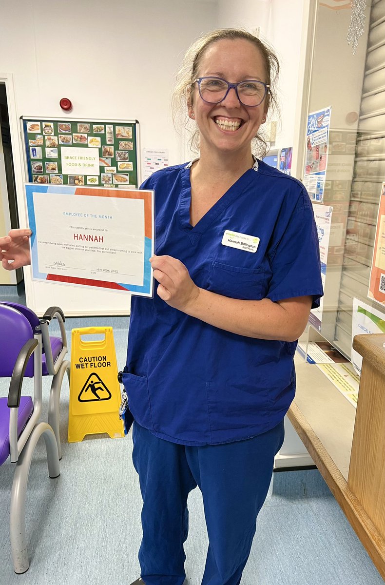 Congratulations to our lovely staff nurse Hannah on being “Employee of the month”. Such a deserving winner and so lucky to have her on our team.<a href="/RchtWellness/">RCHT Wellbeing</a> <a href="/HunkinPaulette/">Paulette Hunkin</a> <a href="/RCHTWeCare/">Royal Cornwall Hospitals NHS Trust</a> <a href="/ian_moyle/">Ian Moyle-Browning</a> <a href="/TheODTeam1/">People Experience</a>