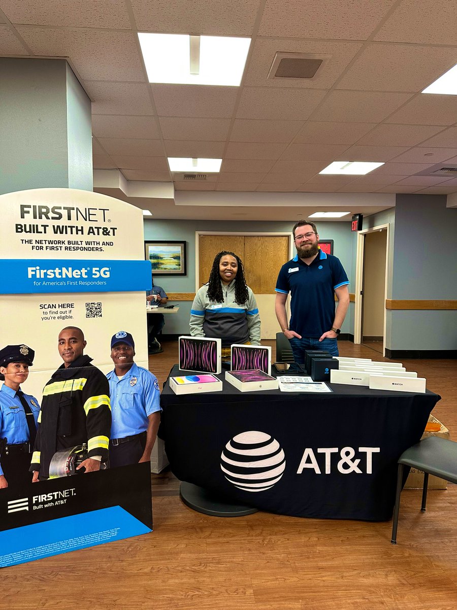 We are set up with our #firstnet table at Hendrick Medical Center South in Abilene, and ready to get our frontline workers set up on the best network!