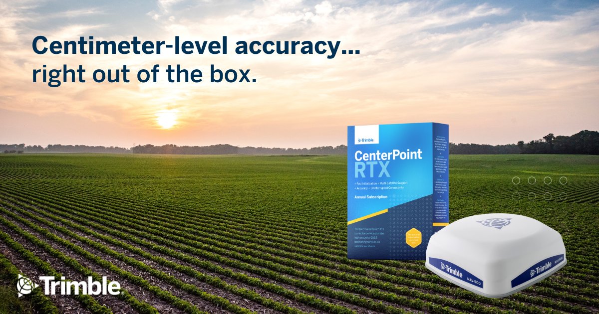 When you're ready to roll, you need maximum precision from the word 'go.' That's why every new purchase of a NAV-900 guidance controller now includes one year of our leading CenterPoint RTX correction service. Talk to your Trimble reseller to learn more: hubs.ly/Q01tG7Yt0