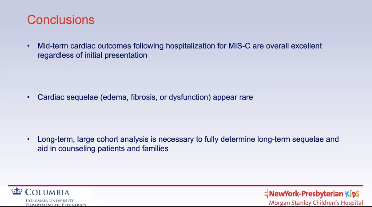 Dr. Kanwal M Farooqi (@kfarooqi) on Twitter photo 🙌Great talk by <a href="/MikeDiLorenzoMD/">Michael DiLorenzo</a> for the International KD JC highlighting longitudinal #whyCMR findings from our patients <a href="/KidsAtColumbia/">Columbia Children's Health</a> with MIS-C.
Checkout the full paper here: ncbi.nlm.nih.gov/pmc/articles/P…
<a href="/pedradjournal/">Pediatric Radiology</a> <a href="/ebrosenzweig/">E B Rosenzweig MD</a> <a href="/brettranders/">Brett Anderson: Center for Child HSR</a> <a href="/SCMRorg/">Society for Cardiovascular Magnetic Resonance</a> <a href="/nyphospital/">NewYork-Presbyterian</a>
#COVID 🙌Great talk by <a href="/MikeDiLorenzoMD/">Michael DiLorenzo</a> for the International KD JC highlighting longitudinal #whyCMR findings from our patients <a href="/KidsAtColumbia/">Columbia Children's Health</a> with MIS-C.
Checkout the full paper here: ncbi.nlm.nih.gov/pmc/articles/P…
<a href="/pedradjournal/">Pediatric Radiology</a> <a href="/ebrosenzweig/">E B Rosenzweig MD</a> <a href="/brettranders/">Brett Anderson: Center for Child HSR</a> <a href="/SCMRorg/">Society for Cardiovascular Magnetic Resonance</a> <a href="/nyphospital/">NewYork-Presbyterian</a>
#COVID