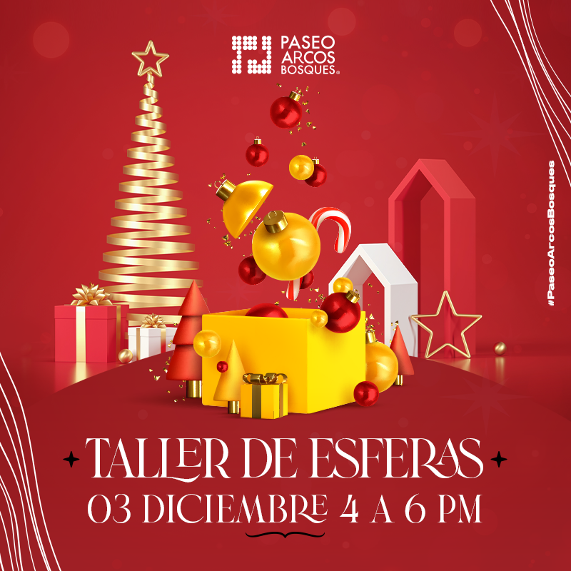 La magia de la Navidad está en #PaseoArcosBosques✨ y este sábado 3 de diciembre tendremos nuestro Taller de Esferas para que sean decoradas por los peques.🌲
⌚: 4 a 6 PM