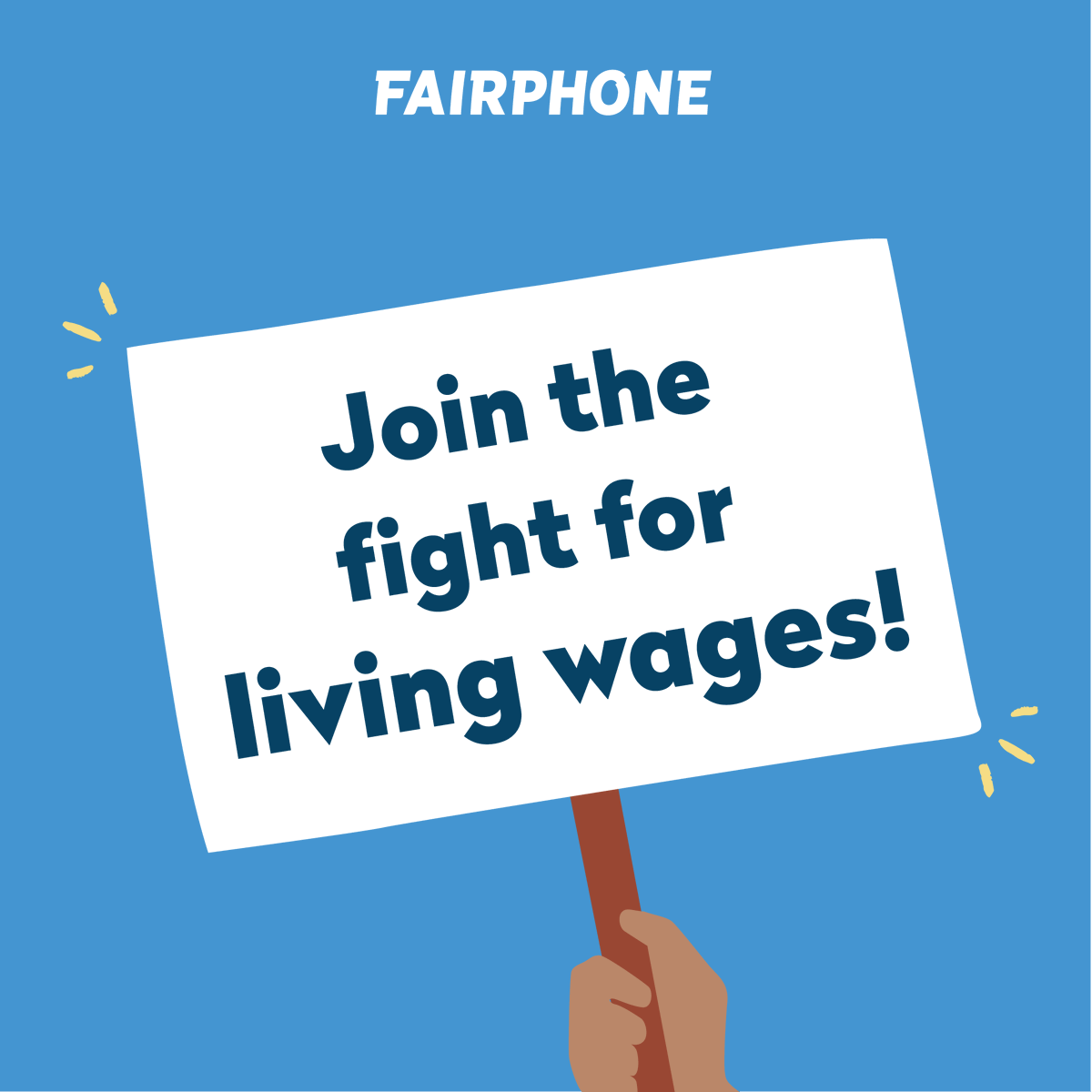 Fairphone's tweet photo. Fair pay for the makers? That should not be revolutionary! Sign here to change the industry ✏️  https://t.co/jLZZPplDst

Join us in ensuring LIVING wages are respected as a human right and stand for the thousands of people that made your smartphone. 📱 
 
#fairphone https://t.co/a8nmHTCdIN