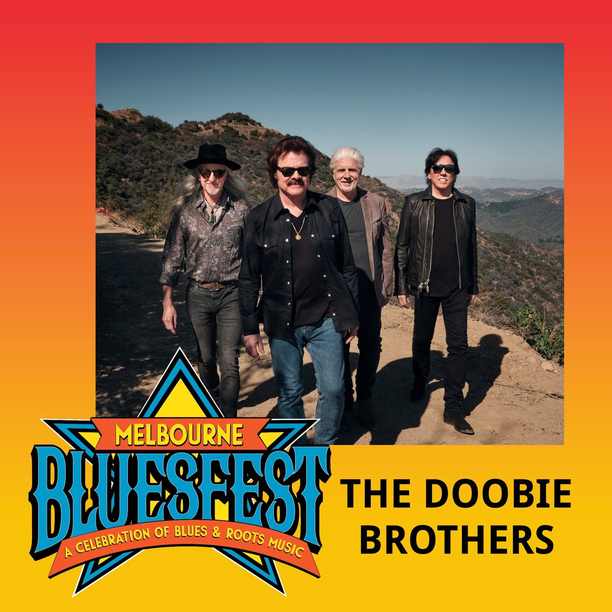 The Doobie Brothers - Tom Johnston, Pat Simmons, John McFee & Michael McDonald will be performing at Bluesfest Melbourne on Saturday, April 8th, 2023. Tickets are on sale now. For more information visit bluesfestmelbourne.com.au