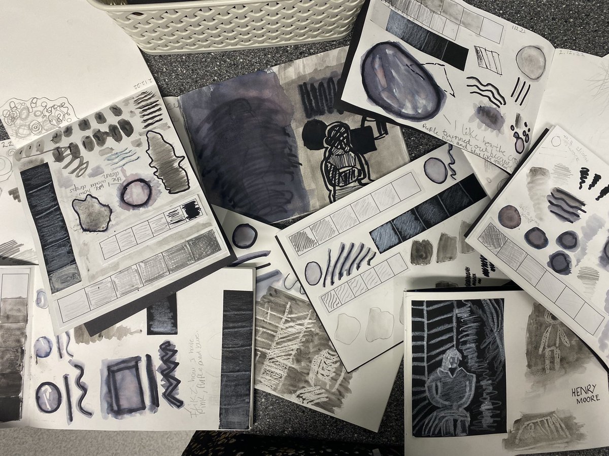 _MrsCPalmer's tweet photo. Year 6 have been exploring and responding to the ‘Shelter’ sketches of Henry Moore. We explored how we could create mood through different media. We loved sketching in the dark-tent, responding to music, testing inks, pencils and paints, and using photography. #sapsea #sapsh https://t.co/gGRdW1DJAl