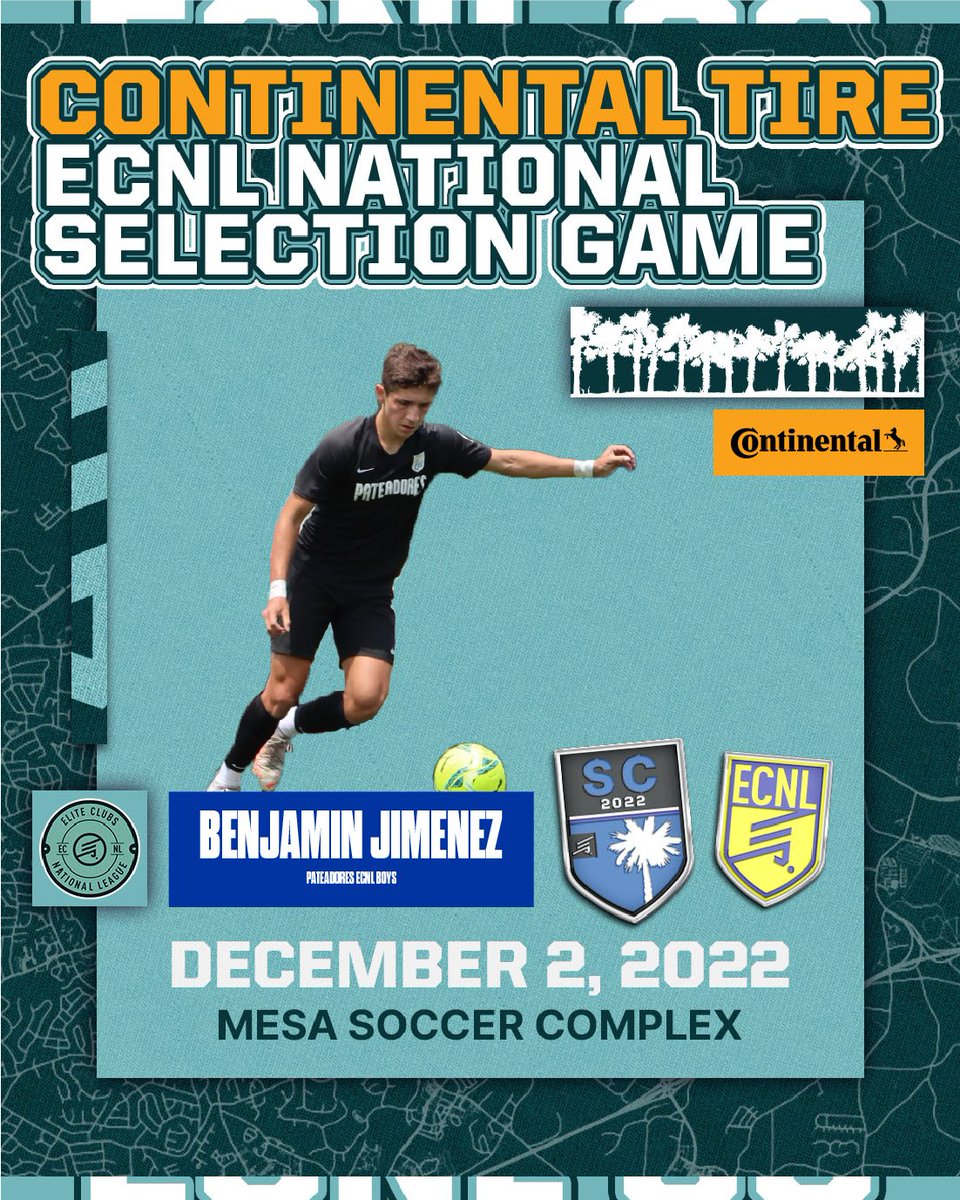 Shout out to Benjamin Jimenez, who will represent our club in the ECNL Boys National Selection game today!
#pateadoressc #ecnlboys #ecnlnsg