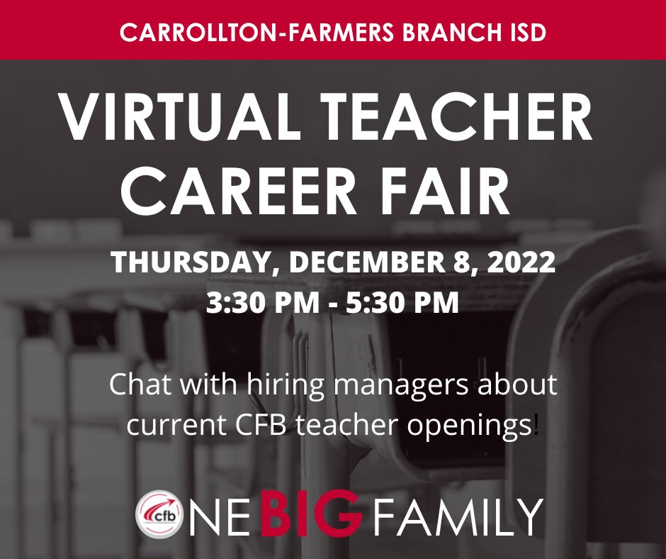 CarrolltonFarmers Branch ISD on Twitter "Looking for a teaching