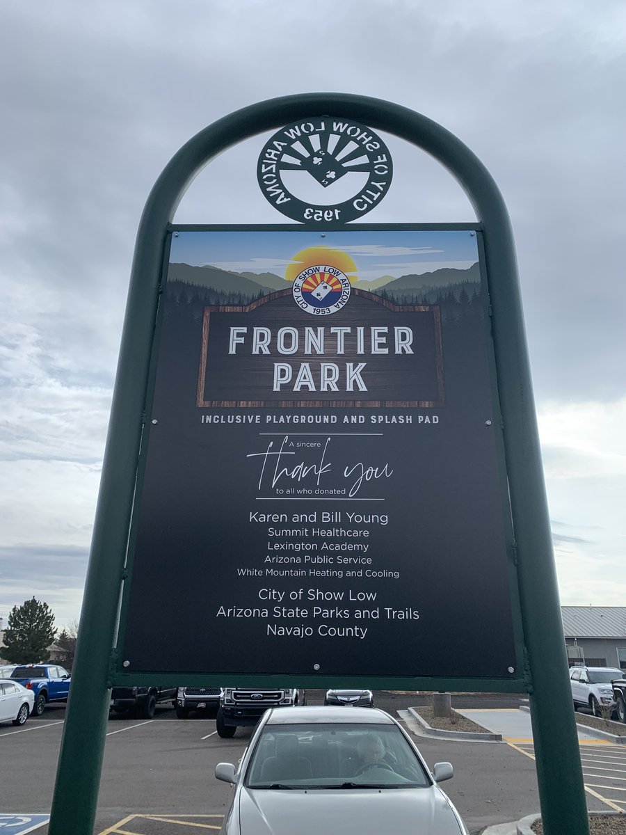 AZStateParks's tweet photo. Congratulations to the City of Show Low on the grand opening of its new inclusive playground and splash pad at Frontier Park! https://t.co/LRbm0oU4VU This project was an Arizona State Parks grant recipient from the Land and Water Conservation Fund: https://t.co/dFY80f96vk. https://t.co/14utDWmBYL