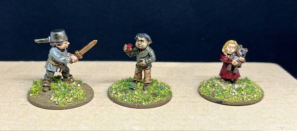 DMCFFD's tweet photo. All the Midlam Miniatures Village Kids are done. #6mmrpc #wargaming #hobbystreak #ttrpg https://t.co/DD7zPBXgnN