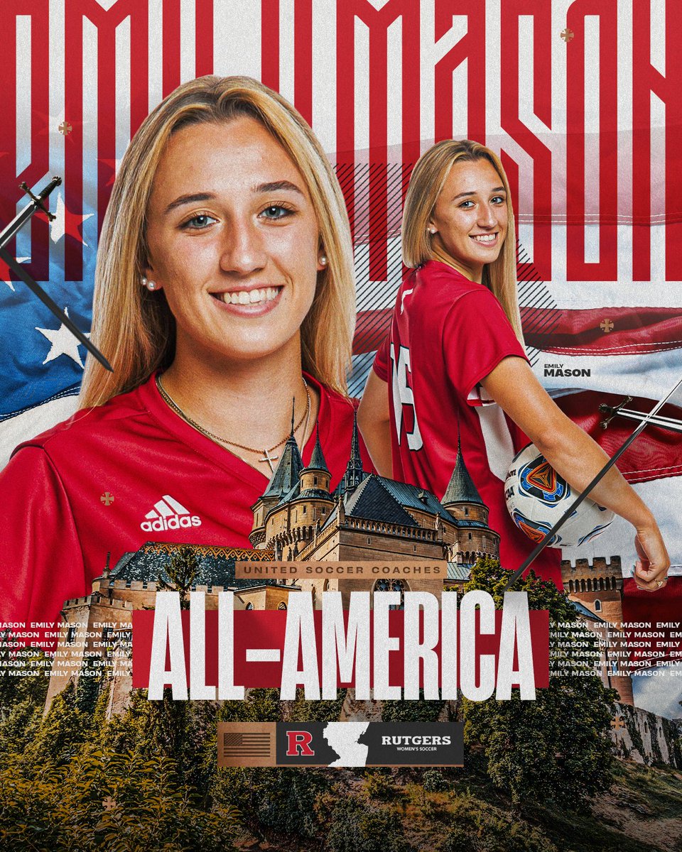 RUWSoccer's tweet photo. 🇺🇸𝗘𝗺𝗶𝗹𝘆 𝗠𝗮𝘀𝗼𝗻 𝗶𝘀 𝗮𝗻 𝗔𝗹𝗹-𝗔𝗺𝗲𝗿𝗶𝗰𝗮𝗻🇺🇸

With a Third Team award, the sophomore back extends our streak to six consecutive seasons with at least one All-America honor.

📰https://t.co/eIut0sAyTC

#WeNeverStop /// #ForeverRutgers https://t.co/5I3soOHRtT
