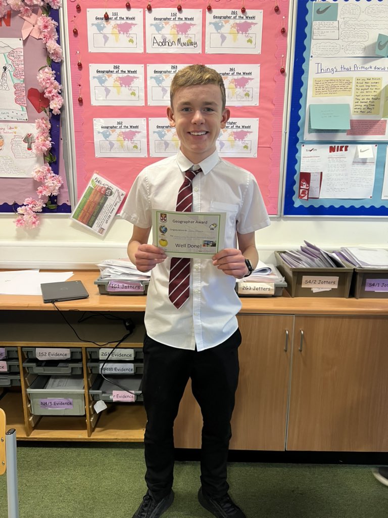 Amazing geographers of the week this week. Thank you to Ruby, Connor &amp; Ben for all your hard work! 🙌✨