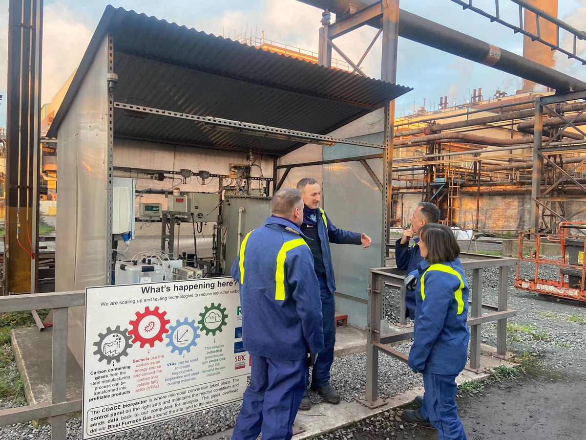 NickTorfaen's tweet photo. Great to visit @TataSteelUK Port Talbot with @JoStevensLabour & @SKinnock to see the awesome power of the steel-making process at first-hand & to discuss the challenges facing the sector. We discussed the net-zero transition & saw the innovative work going on in carbon capture. https://t.co/ndV2RzNg9F