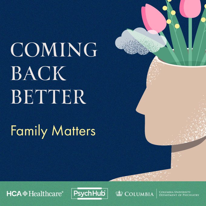 New podcast alert! Coming Back Better, from @PsychHub, @HCAhealthcare in collaboration w/ @ColumbiaPsych. The podcast takes listeners on a journey to understand the impact of COVID on #mentalhealth & shares insights into how to overcome & thrive. open.spotify.com/episode/1zF5gw…