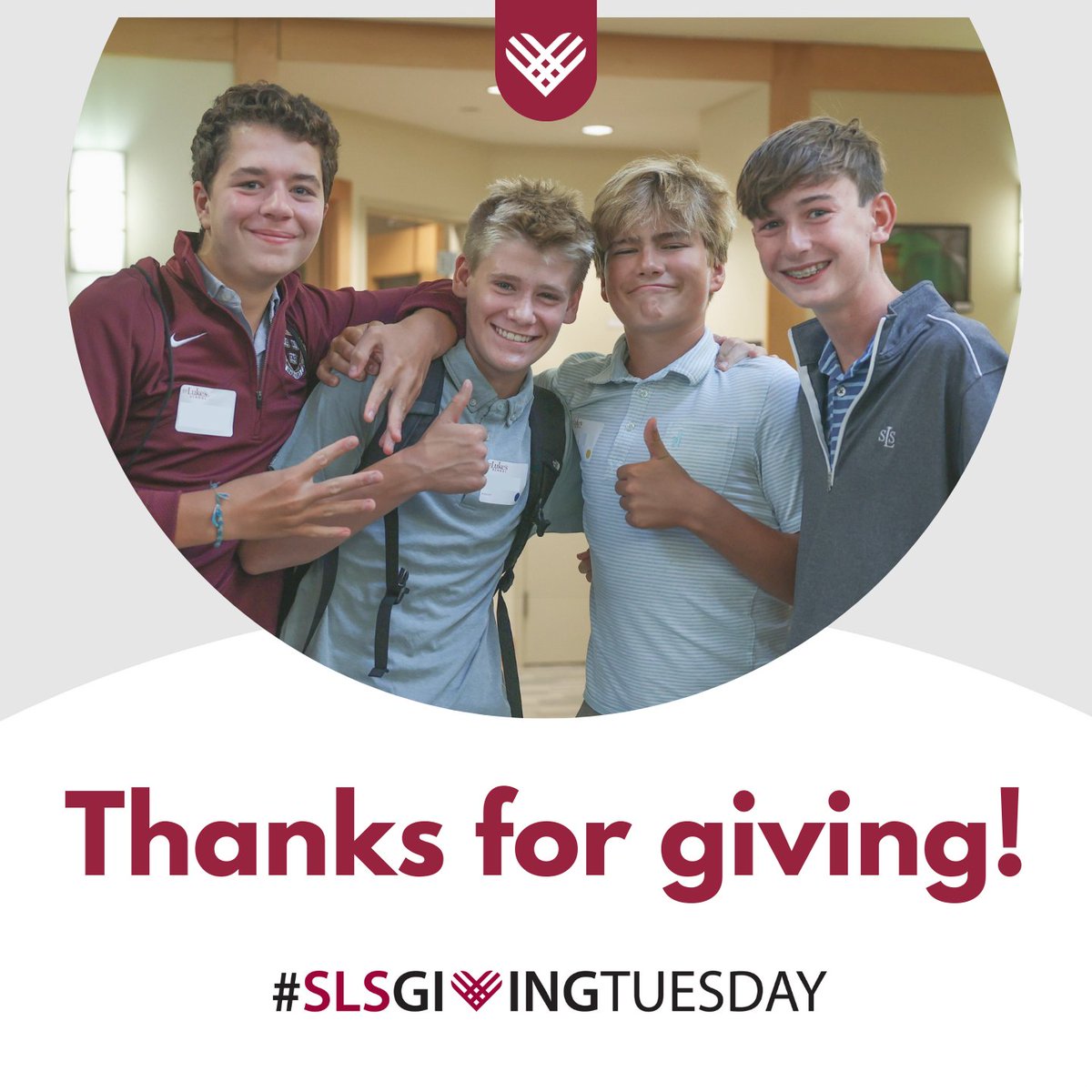 YOU DID IT! This #SLSGivingTuesday, your gifts totaled over $450,000, more than doubling our $200k in a day goal!
 
Because of YOU, we met our $100,000 initial challenge and our surprise $40,000 afternoon bonus challenge! Thank you for supporting the School’s mission.