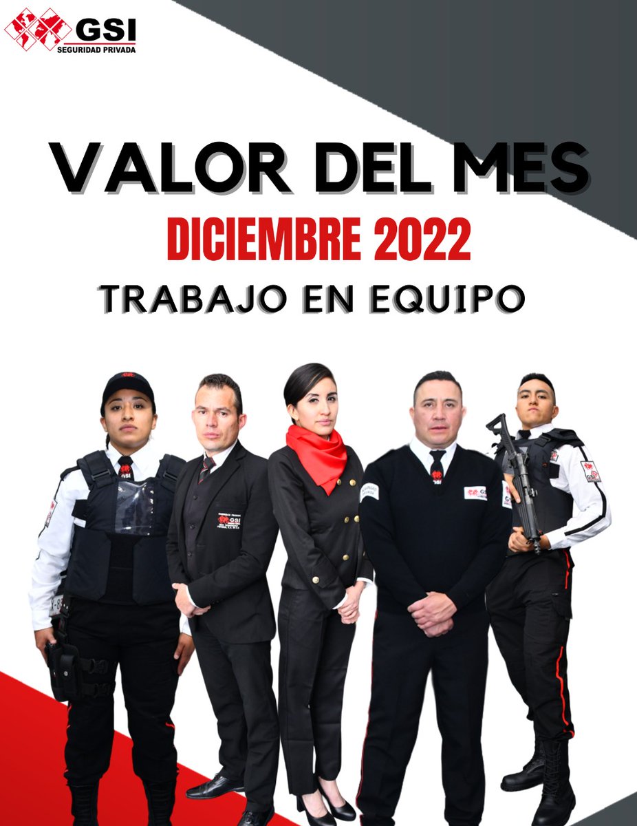 GsiSegPrivada's tweet photo. El trabajo en equipo facilita el cumplimiento de objetivos, incrementa la motivación y la creatividad, y favorece las habilidades sociales de cada uno #equipoGSI #equipoprofesional #diciembre https://t.co/3KfigYvxHP