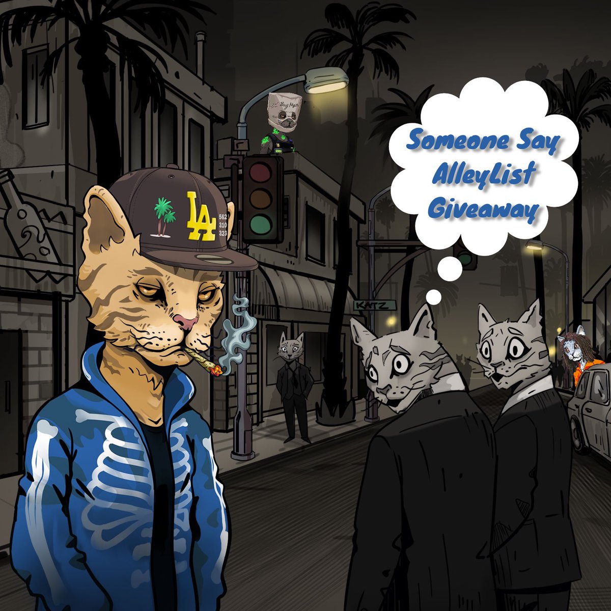 WalletWednesday's tweet photo. 🚨 Alley List Giveaway 🐈‍⬛ 🚨

#WalletWednesday Is Giving Away 
“3 Alley List” 🚀

To Enter:
•Follow @WalletWednesday @AlleyKatzCNFT @RedicNFTs @DclayTlks @VivalaCoinBTC @da_sails @kryptokev8 
•Like&amp;Retweet
•Tag 2 Frens
•Use Hashtag #JoinTheDestruction

Ends: 72Hrs 💥🕹️ https://t.co/76eZKfaLWK
