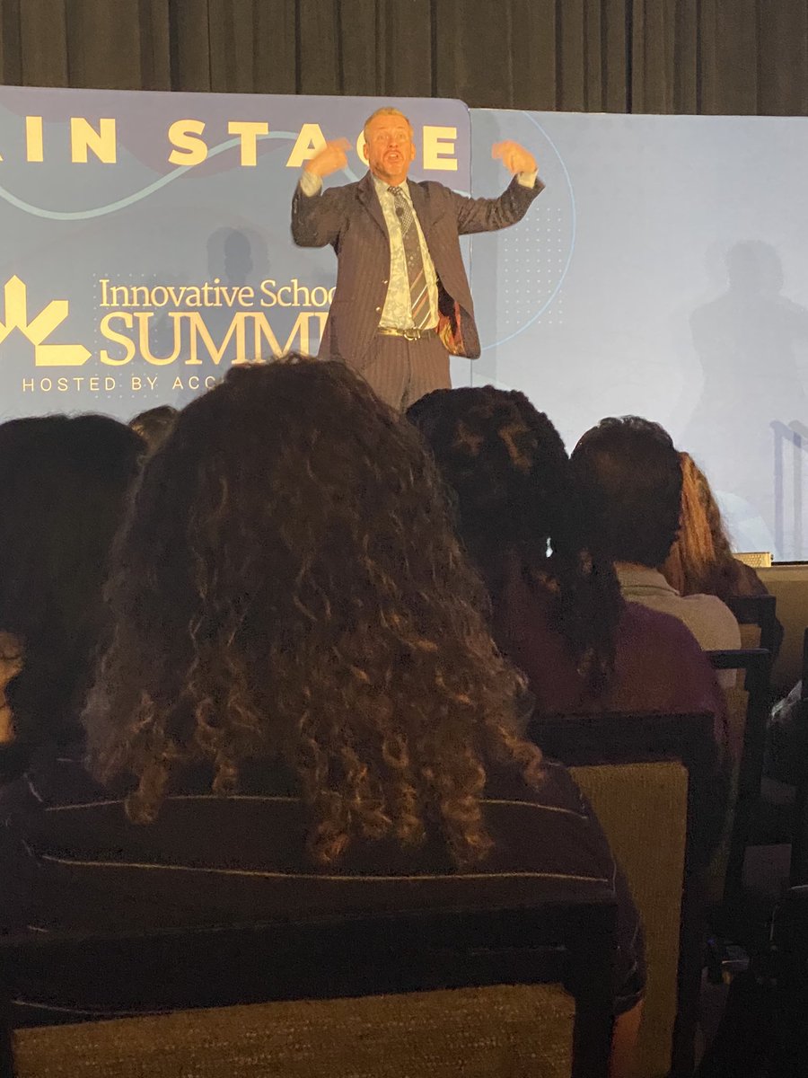First impactful statement from Ron Clark: “Be blessed to be here!” #innovativeschoolssummit <a href="/AccuTrainK12/">AccuTrain</a>