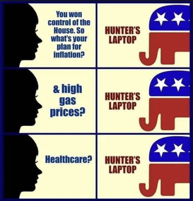 @Eric_Schmitt So glad you are concentrating on inflation, crime, etc for your constituents. Don't forget Hunter's laptop.