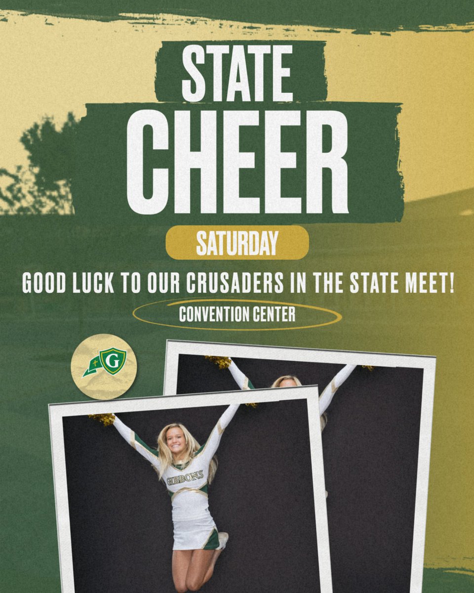 Good luck to our Gibbons cheerleading team this Saturday as they compete in the NCHSAA state meet!