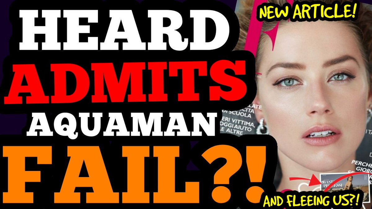 ThatUmbrella's tweet photo. Amber Heard ADMITS Aquaman MAY BE LOST and FLEEING U.S. in NEW article?!

O, and Heard's "new" cover - that's a LIE they figured you'd miss. 

Link: https://t.co/h6TLd60glL https://t.co/XFtP4KSFOi