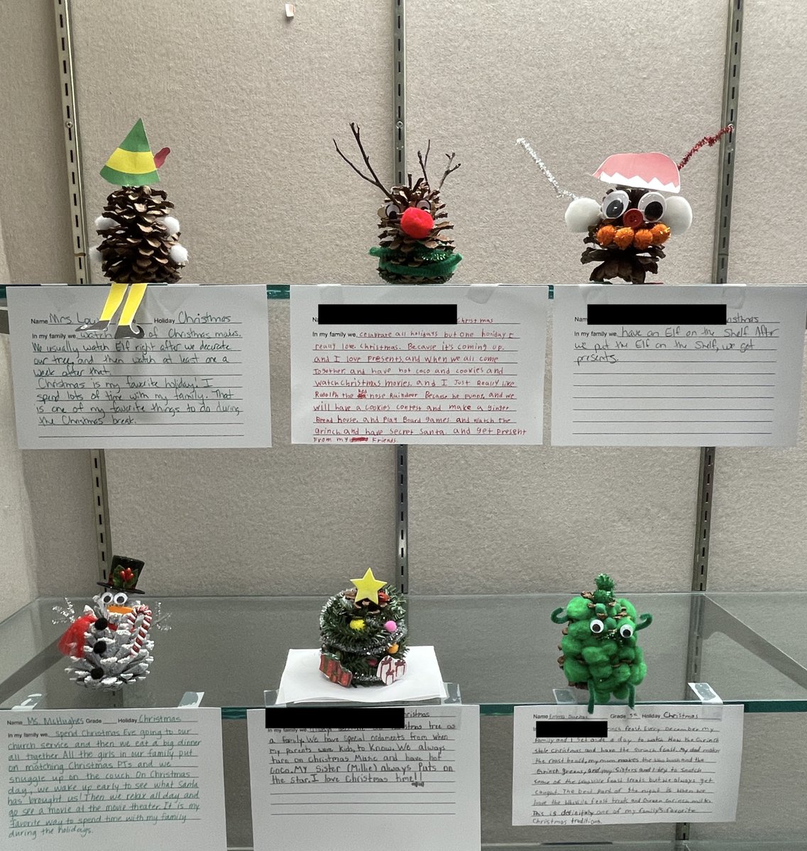 LMS_Lowry's tweet photo. Celebrating family holiday traditions using pinecones. Ss & Ts are choosing their favorite holiday & decorating pinecones that depict an element from their holiday. Each creation is accompanied by a description of the family's tradition. #VCLibrary #VCEStrongerTogether #myMISD https://t.co/hn9FhnoEvN