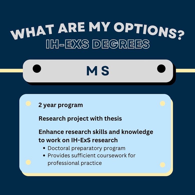 umich_IH's tweet photo. In the UM EHS department, the Industrial Hygiene track offers Master of Public Health (MPH), Master of Sciences (MS) and Doctor of Philosophy (PhD) degrees. Check out our website for more information to see which is best suited for you! https://t.co/Xv1XarjUIk https://t.co/sBXjsbCgW9