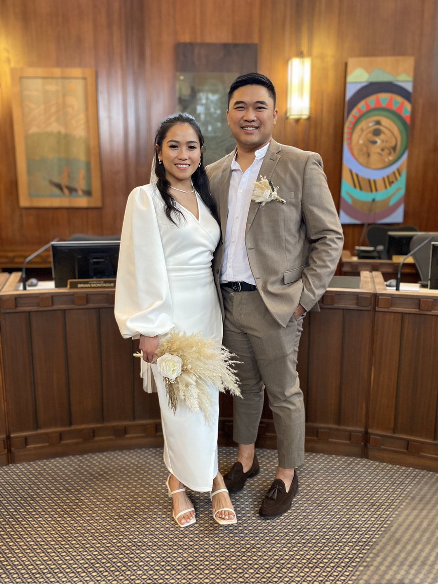Fun fact Friday - It doesn’t just happen on TV or in the movies. Many people get married at City Hall. While working in my office I took a quick break to watch this fantastic couple exchanging vows in council chambers. I wish them a lifetime of happiness together.