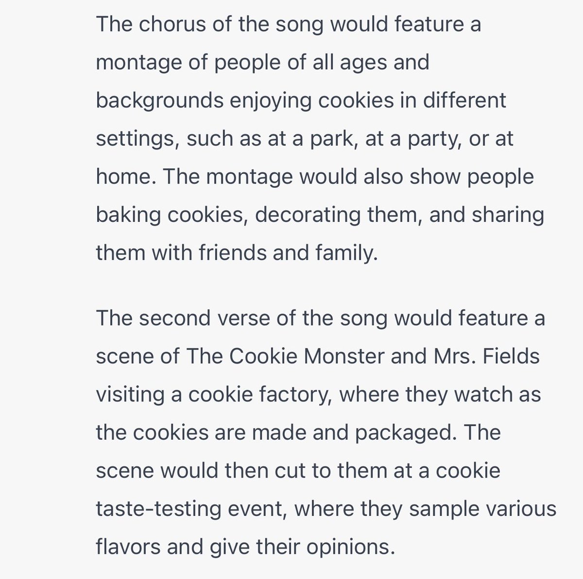 donl's tweet photo. Gotta have a music video too 

#ChatGPT prompt: “Describe in detail what the scenes in the music video would like like” https://t.co/J1WziLf2PW