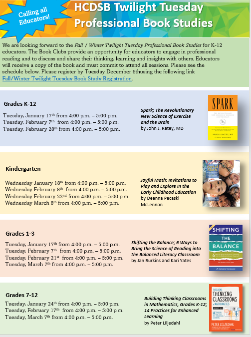 eye_you's tweet photo. Educators @HCDSB, join us for professional dialogue around hot topics in education! Not only do you get the book, you are part of conversation about topics that are relevant and exciting. Register through the link found in memo CUR:068. Registration ends Tuesday! #HCDSBlearns https://t.co/2kN1rahDhc