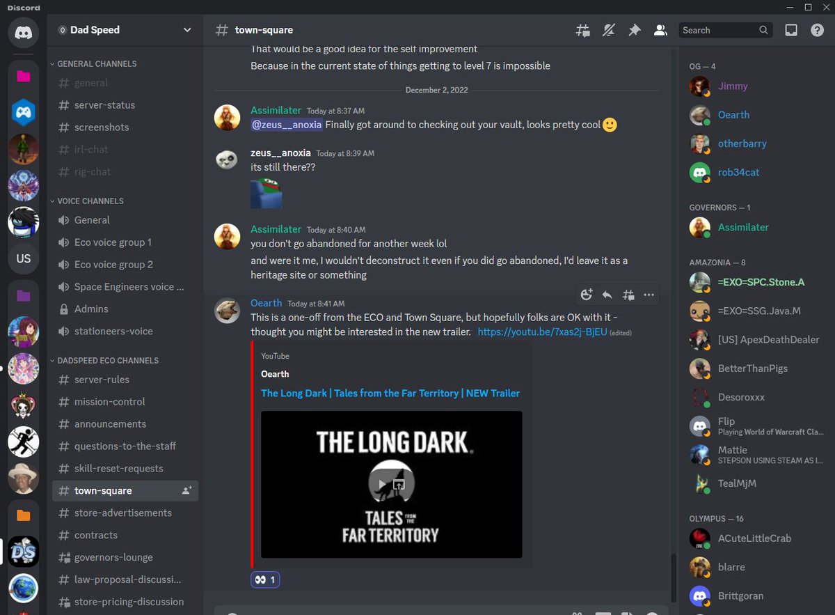 Assimilater's tweet photo. @discord your new #discordfont doesn't scale very well. I typically use Ctrl - to zoom out a few levels so I can see more chat on my smaller secondary monitor, and this is the result with your new font (comparison at default zoom level second image) https://t.co/jKlmtL09eW