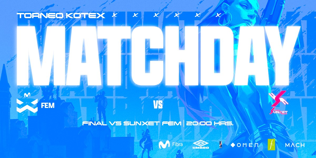 Hoy es el día de MOX, hoy es día de #VALORANT  
Nuestras escuadra femenina se juega el todo por el todo en la final de #EsportKotexVALORANT 

🆚 <a href="/SunXetClub/">SunXet</a> FEM
⏰20hrs
📺twitch.tv/videogamexperi… 
#GoMOX