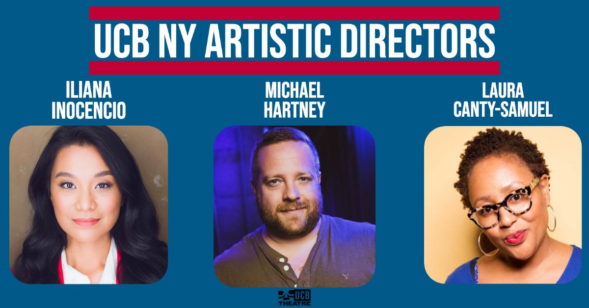 Announcing the UCB NY Artistic Directors!!! Iliana, Laura, and Michael will lead the reopening and handle all casting and programming decisions in New York! ucbcomedy.com/ucbny-artistic…