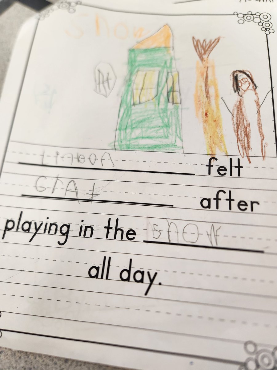SweeneySESCoach's tweet photo. Look at these Kindergarteners writing up a storm! They are loving becoming authors about weather! @teachkjw @KeglerLisa @openupresources #writeearly #RCSELAWrites https://t.co/MfuYviLfIW