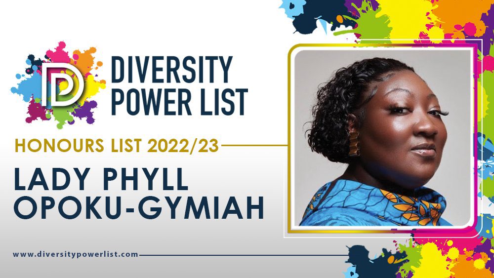 list_diversity's tweet photo. Congratulations to @MsLadyPhyll who has featured on the Diversity Power List 2022 – honouring 50 of the most profound champions of inclusion across the UK! 

You can read more about Lady Phyll's achievements, and view the full honours list HERE – https://t.co/lS7u6AeQ7L… https://t.co/60UfbJw50m