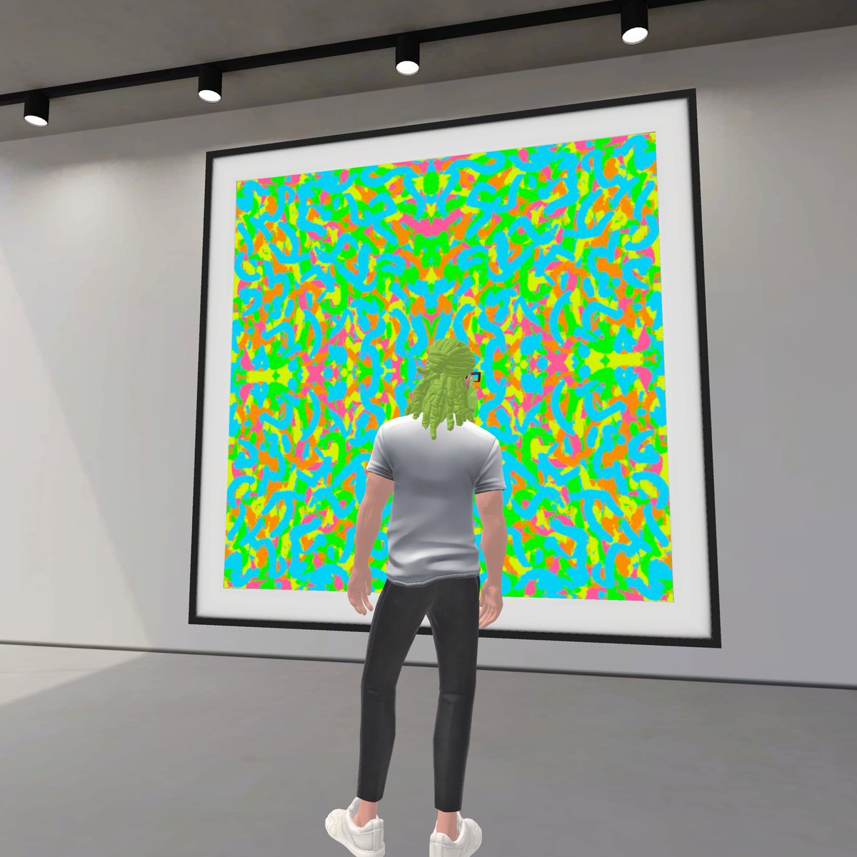 infinite_ric's tweet photo. Visiting my paintings inside @Spatial_io #nft #art #digitalart #eth https://t.co/d9uJgGdx5t