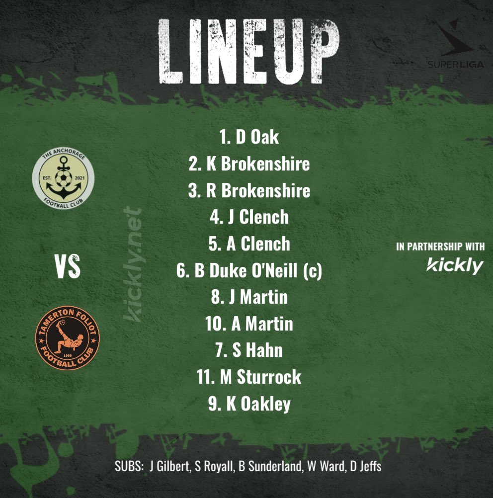anchoragefc2nds's tweet photo. The line up for this Sundays big game. ⚓️⚓️⚓️ https://t.co/q1t6Ep1w3L