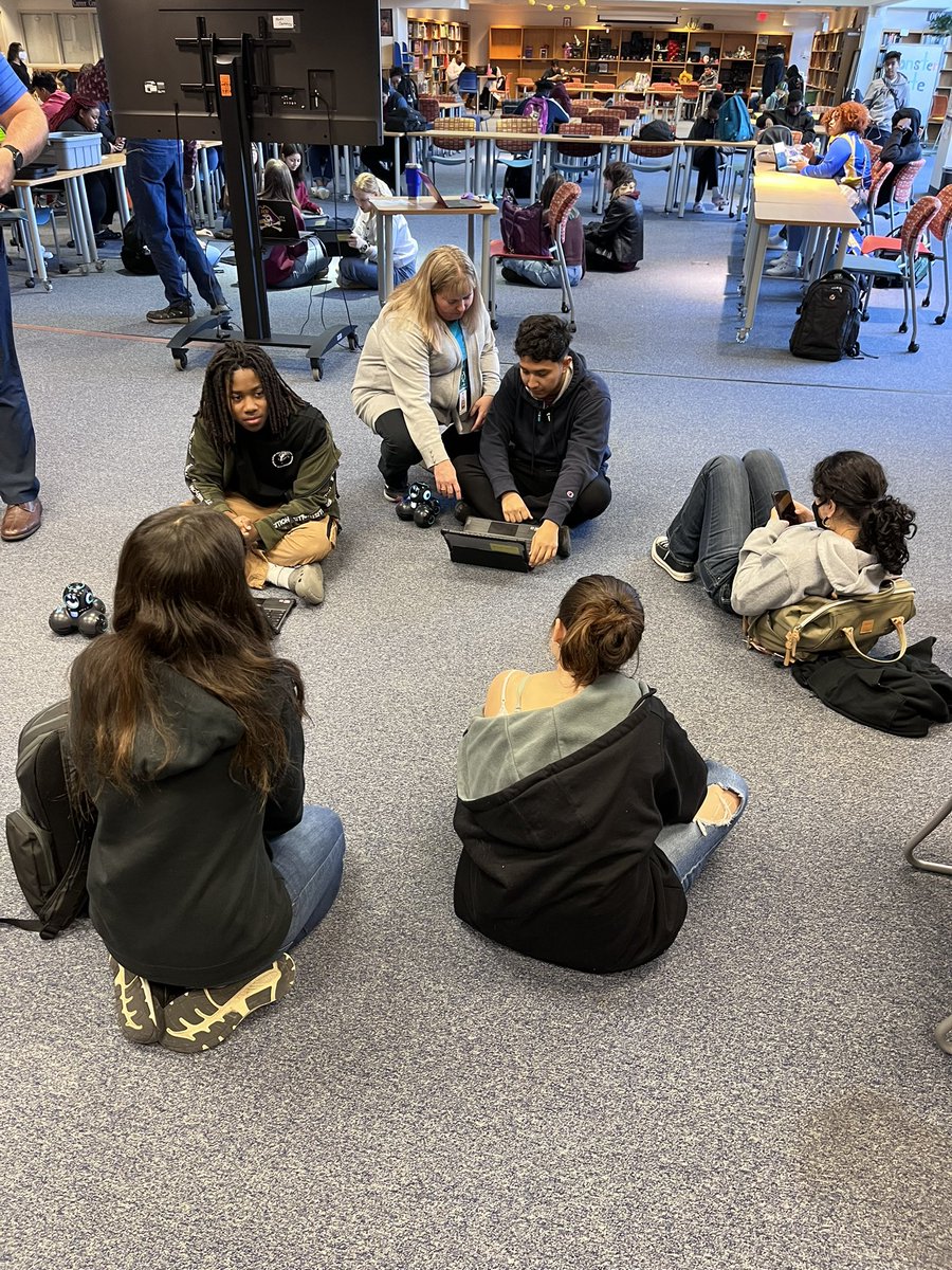 Today <a href="/eastwakehs/">East Wake iTech and Design Magnet High School</a> our Media Center Specialist,Mr. Howell and Ms. Frazier hosted  Code and Go for our students. There was 100% engagement and participation.