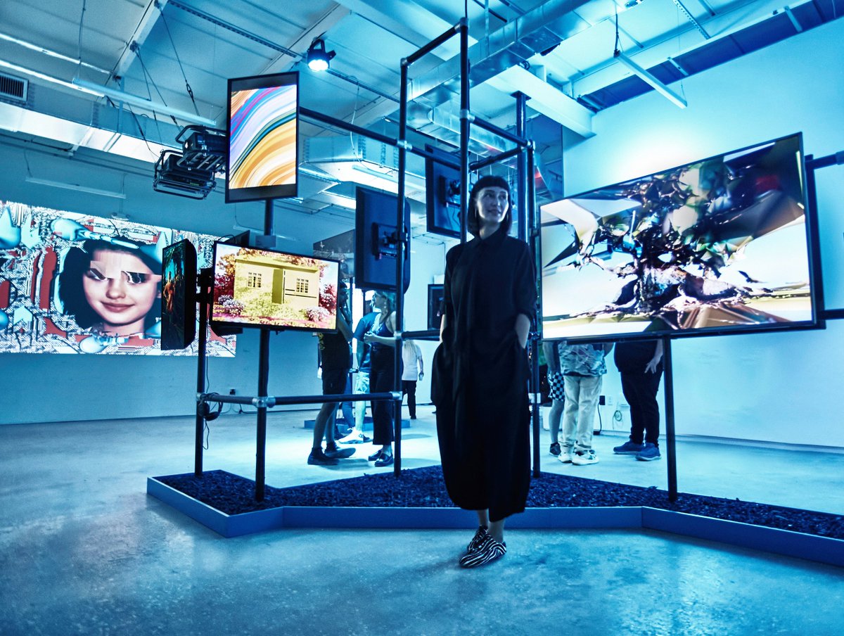 Curator <a href="/thedinachang/">Dina Chang</a> in the fantastical space she and <a href="/mal_levy/">malcolm levy</a> created with installation artist Craig Barrow for <a href="/RefractionDAO/">be</a> #MiamiArtWeek -
Artists shown here-
@digitalcoleman 
<a href="/thezoekid1/">Zoe Osborne</a> 
<a href="/kimasendorf/">KiM ASENDORF</a> 
<a href="/EllieHedden/">Ellie Hedden</a> 
<a href="/annaluciacodes/">Anna Lucia</a> 
+more soon 
Scroll for Artworks ✨✨✨