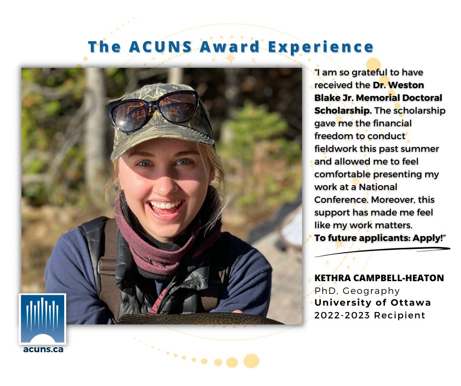 ACUNSAUCEN's tweet photo. How has ACUNS helped your northern studies?
Read about The Award Experience.
https://t.co/fKaeLWW6MS
Now accepting applications for this cycle's #awards and #scholarships #ACUNSawards https://t.co/wY4Vu7x4uB