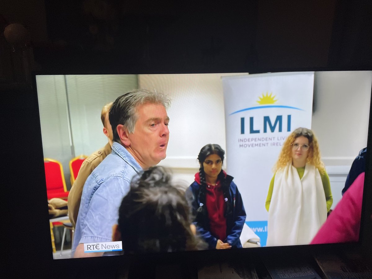 ILMIreland's tweet image. ILMI’s Dr James Casey and Claire Kenny on the @rtenews with @AilbheConneely talking about the @ESRIDublin consultation report on how vital a right to Personal Assistance Services in Ireland is. So we can live our lives just like anyone else! #PASnow