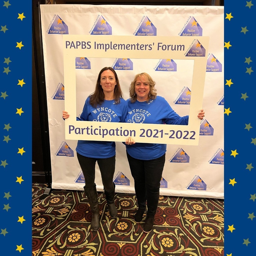 Wyncote teacher Tanya Scarpato and media specialist Amy Flynn were selected to present “PBIS ROARS at Wyncote - Implementing Equitable School-Wide Acknowledgements for SWPBIS” at the 2022 PA-PBS Implementers Forum in Hershey this past Wednesday. instagr.am/p/ClrPkj-Jn7C/